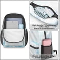 thumbnail image 4 of 17 Inch Lightweight Backpack,PVC Waterproof Oxford Fabric, Ergonomically Designed, with Large Capacity, Frozen Aesthetic Pattern, 4 of 5