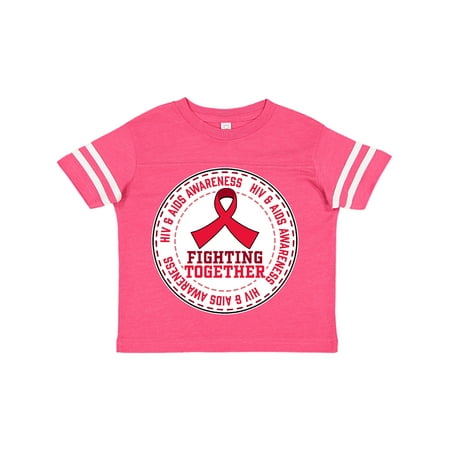 

Inktastic Fighting Together- HIV and AIDS Awareness red ribbon Gift Toddler Boy or Toddler Girl T-Shirt