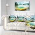 thumbnail image 3 of Designart Morning Glory Pool Under Clouds - Landscape Photography Throw Pillow - 12x20, 3 of 5