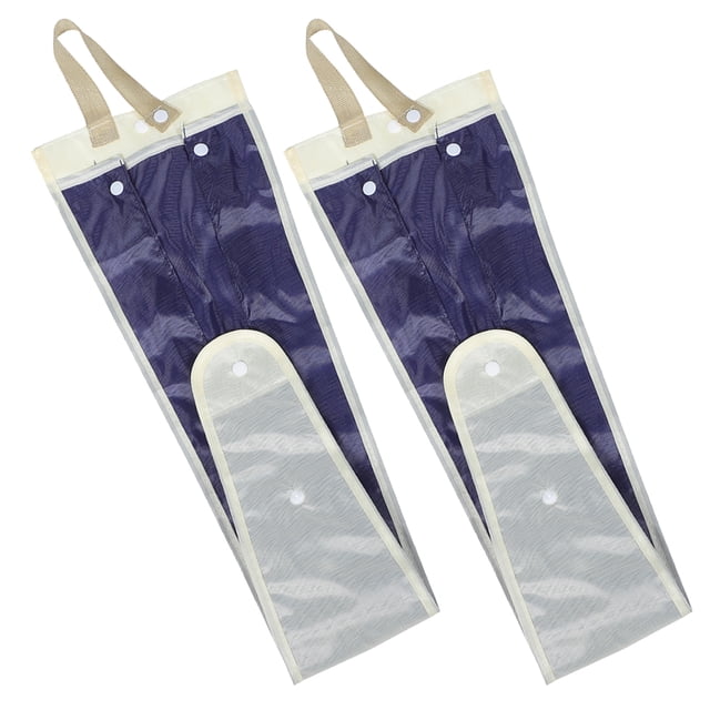 SEWACC 2Pcs Car Back Seat Organizer Hanging Umbrella Storage Pouch Dark Blue Polyester Material