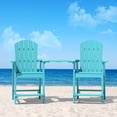 thumbnail image 6 of WINSOON Tall Adirondack Chair Set of 2 with Connecting Tray,Outdoor Bar Stools-Baby Blue, 6 of 7