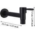 thumbnail image 2 of Grifo para piscina con fregona, grifo negro montado en la pared, grifo de agua fría montado en la pared, grifo de ahorro de agua de acero inoxidable para baño, fregadero, balcón, c, 2 of 3