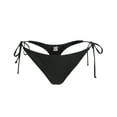 thumbnail image 5 of RELLECIGA Women's Black Tie Side Thong Bikini Bottom Adjustable Brazilian Bathing Suits for Women Size X-Small, 5 of 5