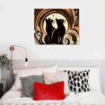 thumbnail image 5 of Orinice Cats Moon Night Fine Art Aesthetic Wall Painting for Classroom Office Farmhouse Decor 20x16in, 5 of 6