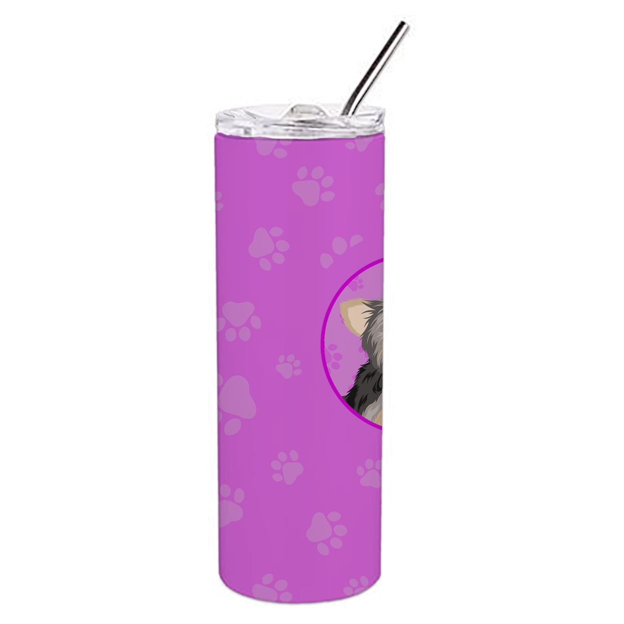 Carolines Treasures WDK1447TBL20 Yorkie Blue and Tan Design2 Stainless Steel 20 oz Skinny Tumbler Pink 20 oz multicolor