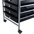 thumbnail image 3 of Pemberly Row Metal Scrapbook Paper Rolling Storage Cart with 10 Drawer in Black, 3 of 8