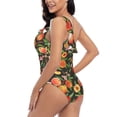 thumbnail image 4 of Goofa Fruits Peach Pattern Women's One Piece Swimsuits Tummy Control Bathing Suits Asymmetric One Shoulder Swimwear-Medium, 4 of 6