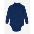 thumbnail image 3 of Leveret Baby Turtleneck Bodysuit Cotton True Navy 24 Month, 3 of 4