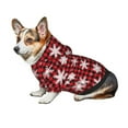 thumbnail image 6 of Goofa Snowflake red plaid Pattern Small Dog Sweater Hoodies Pet Grey Hooded Soft Fleece Sweatshirts with Pocket Fall Winter Puppy Cat Sweaters Warm Clothes-X-Small, 6 of 8
