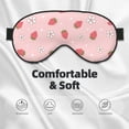 thumbnail image 3 of Goofa Floral Strawberr Printed Sleep Eye Mask for Men Women, Zero Eye Pressure Sleeping Mask, Light Blocking Night Blindfold, Soft Eye Shade Cover, 3 of 7