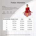 thumbnail image 7 of iiniim Women Lyrical Dance Dress Modern Contemporary Ballet Costume Asymmetric Shoulder Flowy Leotard Skirt Burgundy XL, 7 of 7