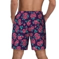thumbnail image 2 of Lsque Mens Swim Trunks Rose Flowers Pattern - Bathing Suit Compression Liner - Beach Swim Shorts Swimwear - (S-3XL) - Stretch Quick Dry -Large, 2 of 9