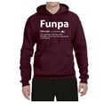 thumbnail image 2 of Wild Bobby,Funpa Like A Regular Grandpa Only Way Cooler, Father's Day, Unisex Graphic Hoodie Sweatshirt, Maroon, 2XL, 2 of 3