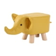 thumbnail image 4 of Reposapiés de animales, otomano tapizado, taburete creativo para cambiar zapatos de dibujos animados, reposapiés para dormitorio, sala de estar, fácil Amarillo Macarena Reposapiés de dibujos animados, 4 of 8