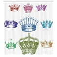 thumbnail image 3 of Ambesonne Queen Shower Curtain, Old Antique Crown Set, 69"Wx70"L, Multicolor, 3 of 3