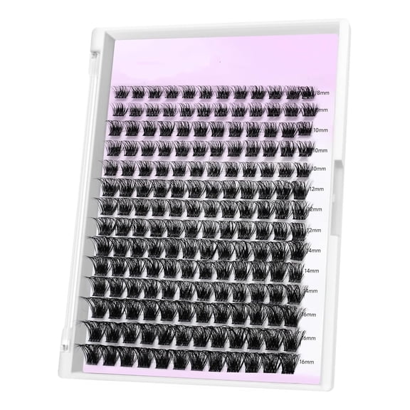 Lash Clusters Individual Eyelash Extensions Thin & Invisible Band DIY False Eyelashes for Self-application Newbie's Five-Second Series Wispy Lash Tray, Siren 8-16mm Mixed Length