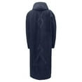 thumbnail image 5 of FAOWME Men's Hooded Robe With Pockets Long Sleeved Solid Color Plush Thickened Comfortable Warm Coats Jacket For Outdoor Activities Navy 1, 5 of 5