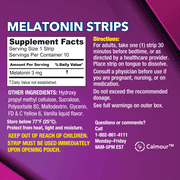 Calmour Melatonin 3 mg Oral Dissolving Strips, box of 10 strips