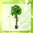 thumbnail image 3 of Gymax 44'' Artificial Crabapple Tree w/ Real Wood Trunk Adjustable Branches Faux Grass, 3 of 10