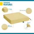 thumbnail image 3 of Duck Covers Weekend Water-Resistant Outdoor Dining Seat Cushion, 21 x 19 x 3 inch, Straw, 3 of 7