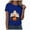 Blue, variant on TOWED22 Womens Cute Ghost Pumpkin Flowers Shirt Fall Pumpkin Vintage Flowers Tshirt Halloween Funny Graphic Blouse Casual Basic Tee(Red,L)