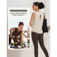 thumbnail image 7 of BALEAF Yoga Tops for Women Racerback Open Back Workout Tank Tops Sleeveless Running Shirts Loose Fit Athletic Gym Sports Beige M, 7 of 7
