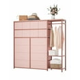 thumbnail image 1 of 16-Drawer Fabric Wardrobe Organizer, Freestanding Closet Storage Rack with 2 Shelves and Hanging Rod, 1 of 6