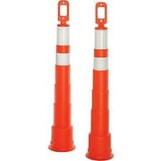 Cortina Safety 03-750-64HI 42" Trim Line Channelizer W/ (1) 6" & (1) 4" Hi Intensity Stripes