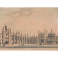 thumbnail image 3 of Thomas Malton the Younger 18x14 Black Modern Framed Museum Art Print Titled - Cambridge University; Great Court and Chapel (1789), 3 of 5