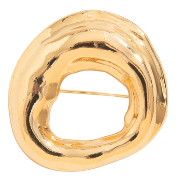 COOLHOOD Stylish Gold or White K Tone Alloy Brooch Elegant Lapel Pin Ideal For Enhancing Professional And Casual Outfits
