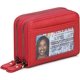 thumbnail image 1 of Billetera para tarjetas de crédito para mujer (roja), tarjetero de piel con bloqueo RFID, cartera con cremallera para mujer, 1 of 5
