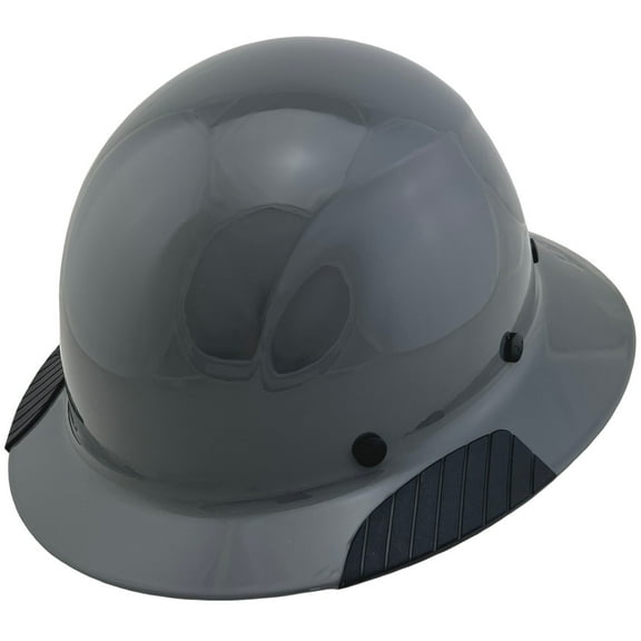 DAX Fiberglass Composite Hard Hat - Full Brim Medium Gray with Tote