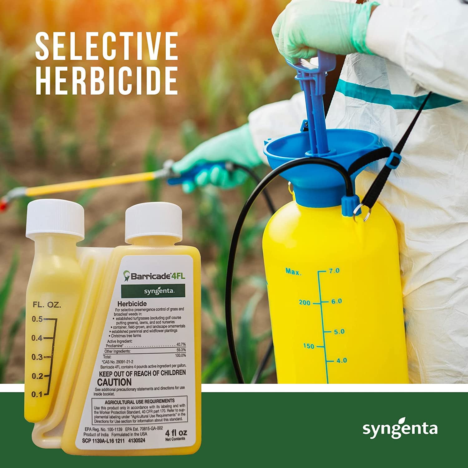 Barricade 4FL Herbicide - Pre-Emergent Weed Control -4 oz Bottle by Syngenta