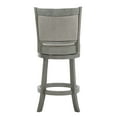 thumbnail image 5 of Weston Home Shapel Upholstered Back Swivel Stool, 24" Counter Height, Antique Grey Finish, Grey Linen, 5 of 7