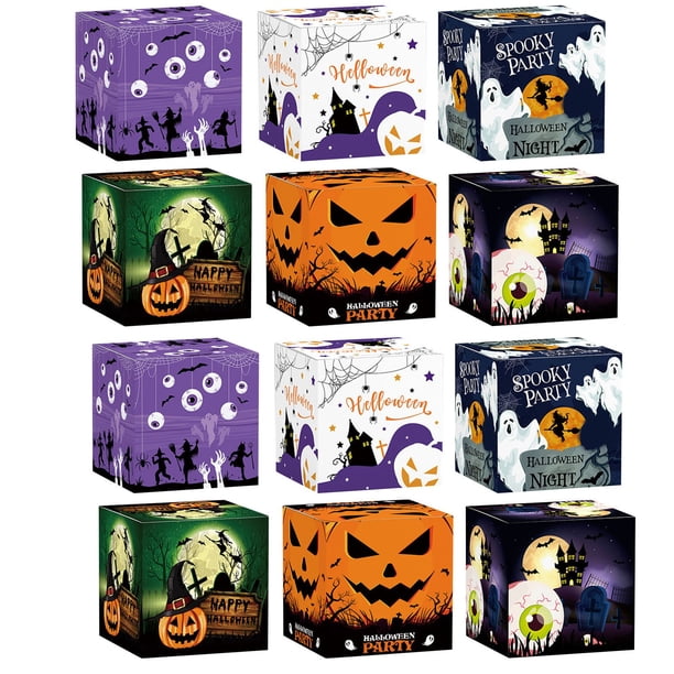 Decoración De Halloween Decoraciones De Halloween Accesorios De Decoración De Halloween Envases De Dulces Y Bocadillos Caja De Papel Tridimensional Decoración De Escena Sumini(Buy 2 Save 10%)