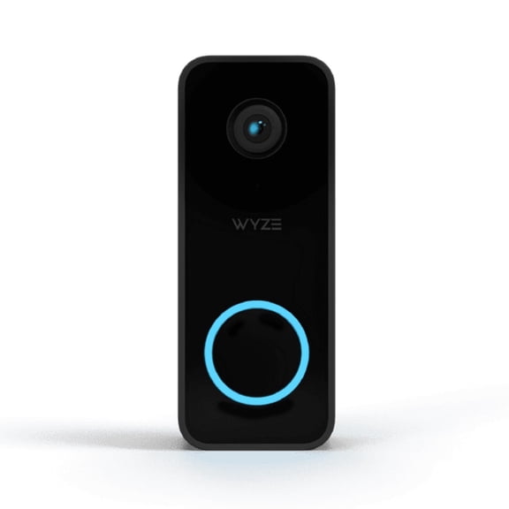 Open Box Wyze Wired IP65 Weather Resistant Video Doorbell, Black