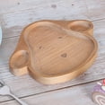thumbnail image 3 of Wooden Dish, Food Serving Tray, Divided Plate Home Cute Pattern For Children Kid Dog, 3 of 8
