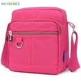 thumbnail image 6 of BadPiggies Women Nylon Purse Crossbody Bag Handbag Waterproof Casual Shoulder Bag with Zipper Pockets (Rose Red), 6 of 7
