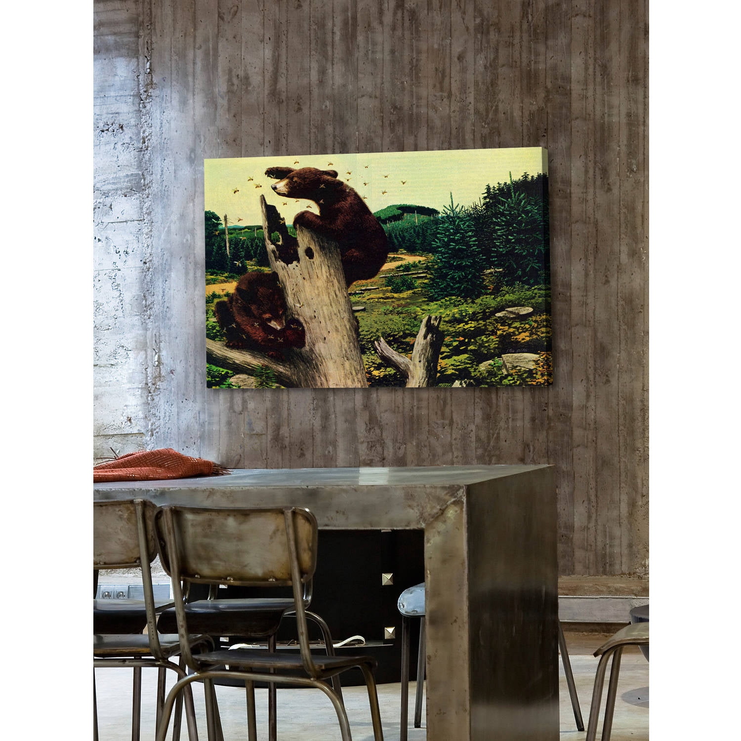 "Honey Bears" Painting Print on Wrapped Canvas