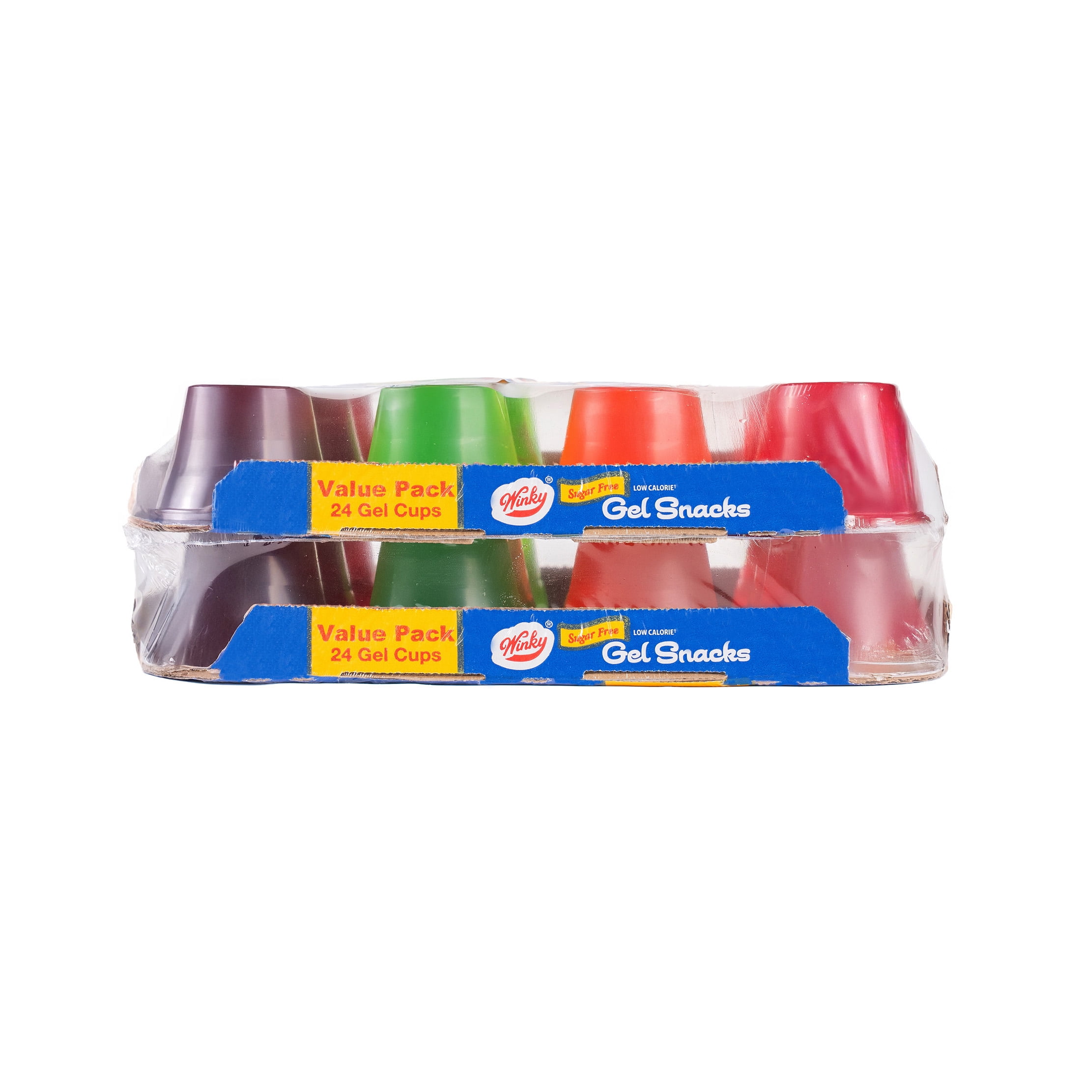 Winky Brand Sugar Free Gelatin, 24 Count Plastic Cups, Refrigerated, Gluten Free