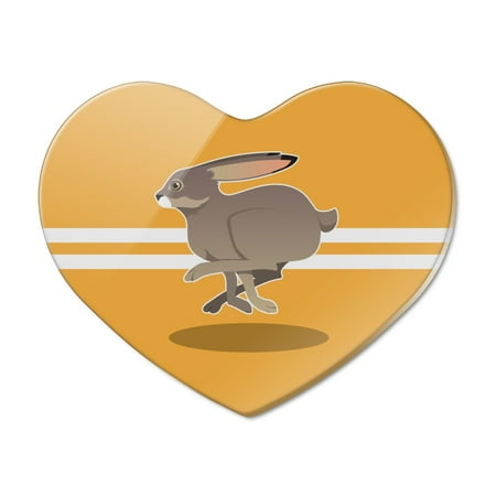 

Jackrabbit Running Racing Heart Acrylic Fridge Refrigerator Magnet