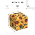 thumbnail image 4 of Gukieu Colorful Bohemian Sunflower Print Leather Tissue Box, PVC Waterproof Velcro Opening and Closing Square Tissue Box Holder, Suitable for Home and Office Decoration, 4 of 7