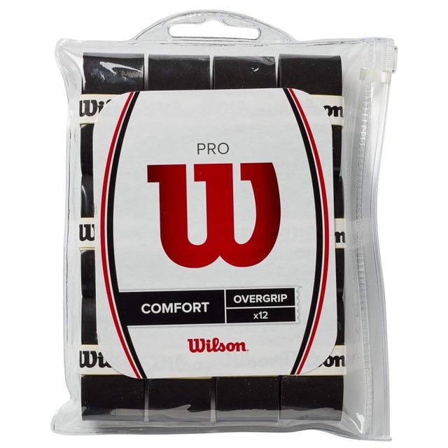 Wilson Pro Overgrip Comfort 12 Pack - Negro - Sobregrip de tenis