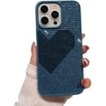 thumbnail image 6 of for iPhone Case,Luxury Glitter Crystal Sparkle Sparkly Love Heart Diamend Bumper Camera Lens Protection Soft Shockproof Phone Case (Yellow,iPhone 14 Plus), 6 of 6