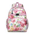 thumbnail image 1 of Aesthetic Floral Design School Backpack Adjustable Padded Shoulder Straps Chest Strap Durable Water-resistant Bookbag for Daily Use, 1 of 6