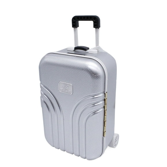 Bewildely Maleta de viaje para muñeca de niña, rueda giratoria de simulación para niños, juguete de almacenamiento en miniatura, accesorios Muñecas y casas de muñecas