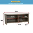 thumbnail image 3 of Wood Tv Stand For Tvs To 55, 65 Inch Fla T Screen，Entertainment Center With Bookshelves，Farmhouse Tv Stand Brown(brown), 3 of 7