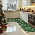 thumbnail image 6 of Christmas Kitchen Rug Set of 2, Merry Christmas Holiday Non Slip Kitchen Mats for Floor Winter Xmas Trees Home Decor Kitchen Floor Rugs for Hallway Laundry Room, 17"x30"+17"x47" (Green), 6 of 6
