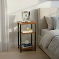 thumbnail image 6 of CONCETTA End Table with 3 Shelves, Narrow Nightstand for Small Spaces, Easy Assembly, Ideal for Living Room and Bedroom,Rust Brown, 6 of 10
