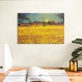 thumbnail image 3 of Elephant Stock Wheat Field At Sunset Wall Art - Horizontal Canvas Wall Art - Living Room Wall Decor - Nature Canvas - Yellow And Orange Decor By Vincent Van Gogh - 12" x 8", 3 of 8